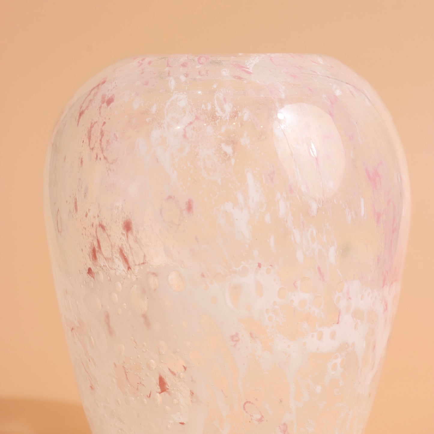 Pink  Frosted Vase