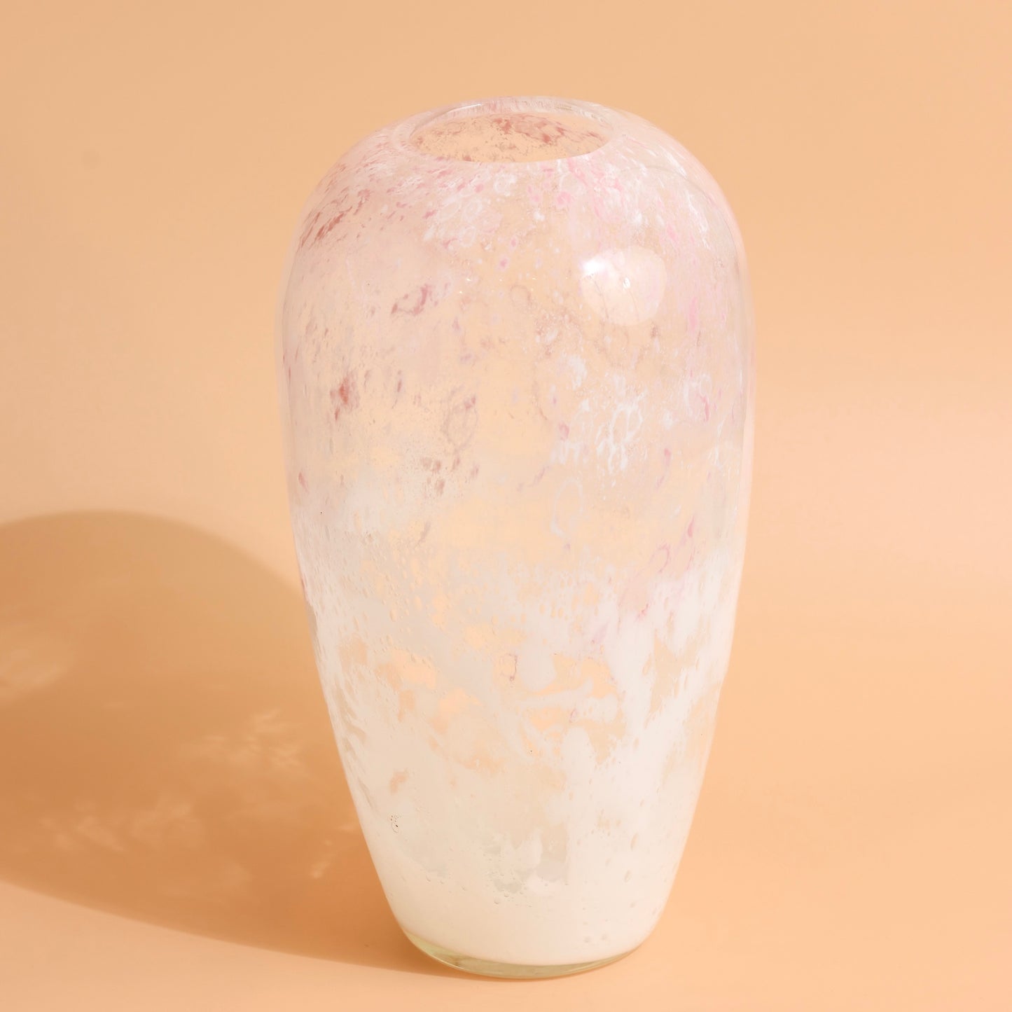 Pink  Frosted Vase