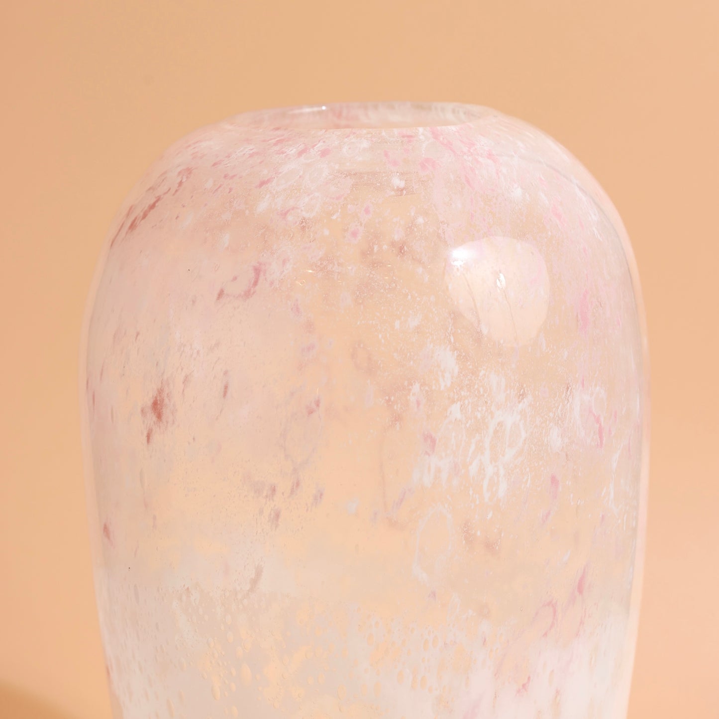 Pink  Frosted Vase