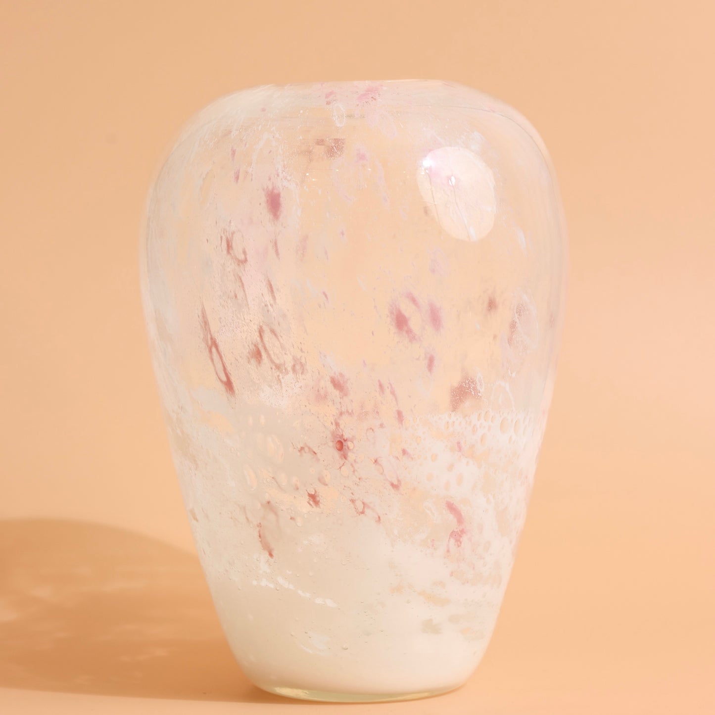 Pink  Frosted Vase