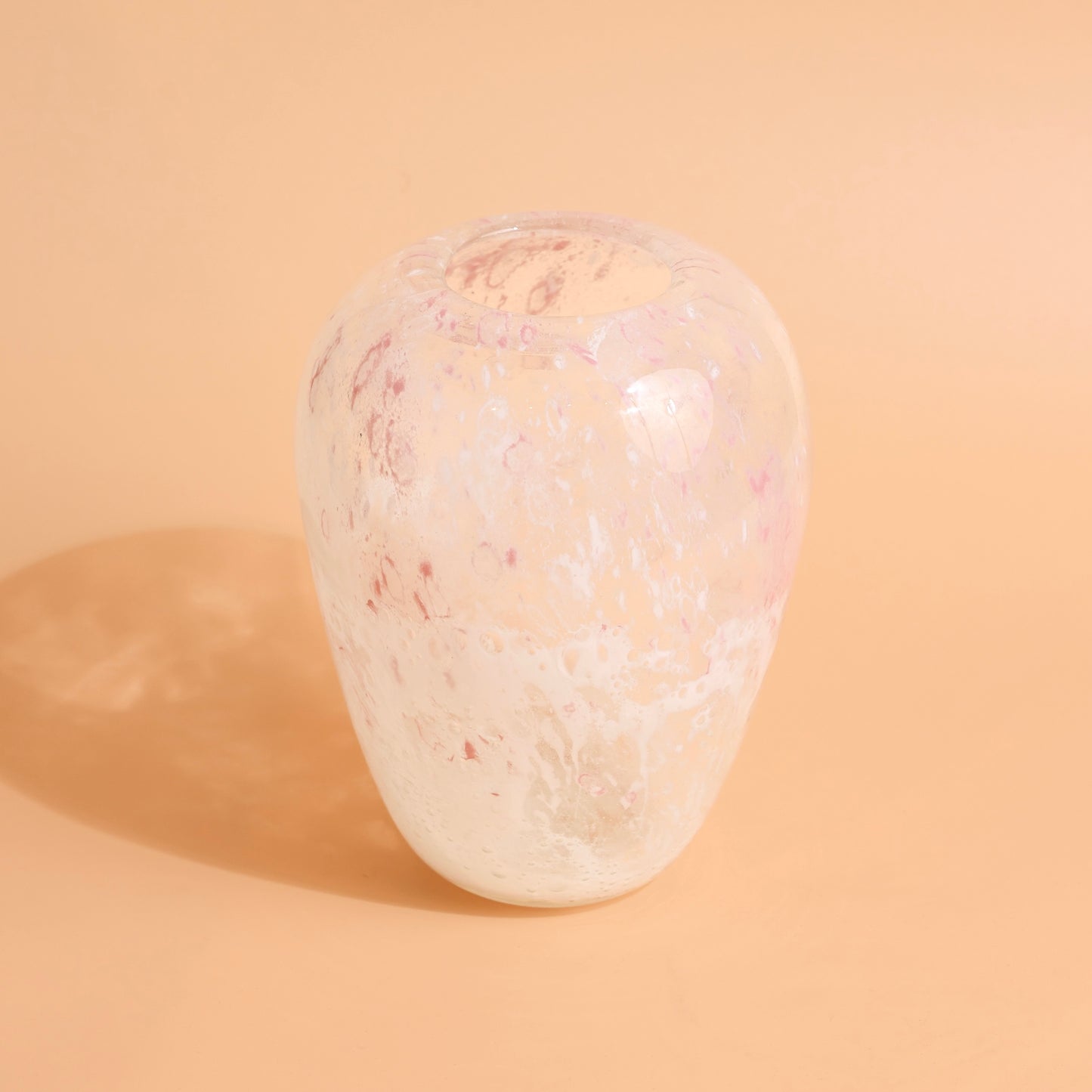 Pink  Frosted Vase