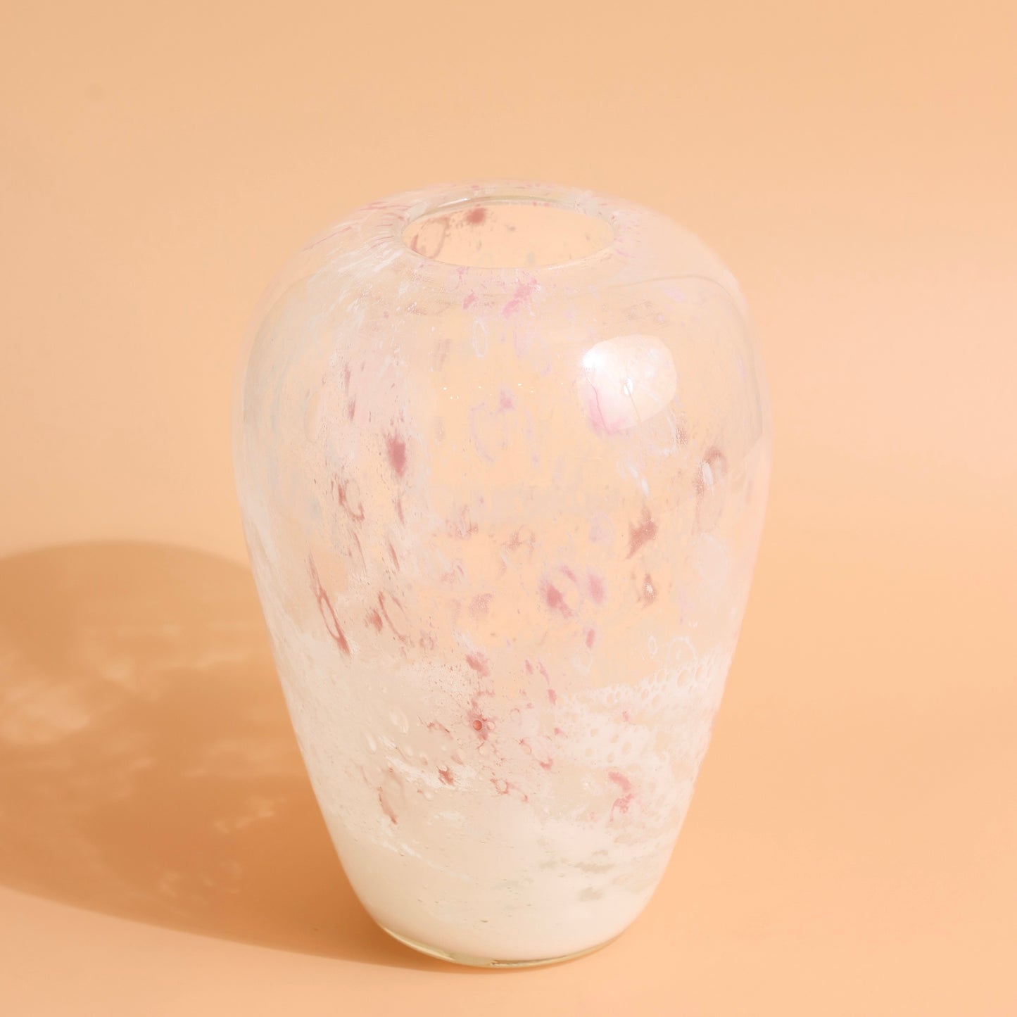 Pink  Frosted Vase