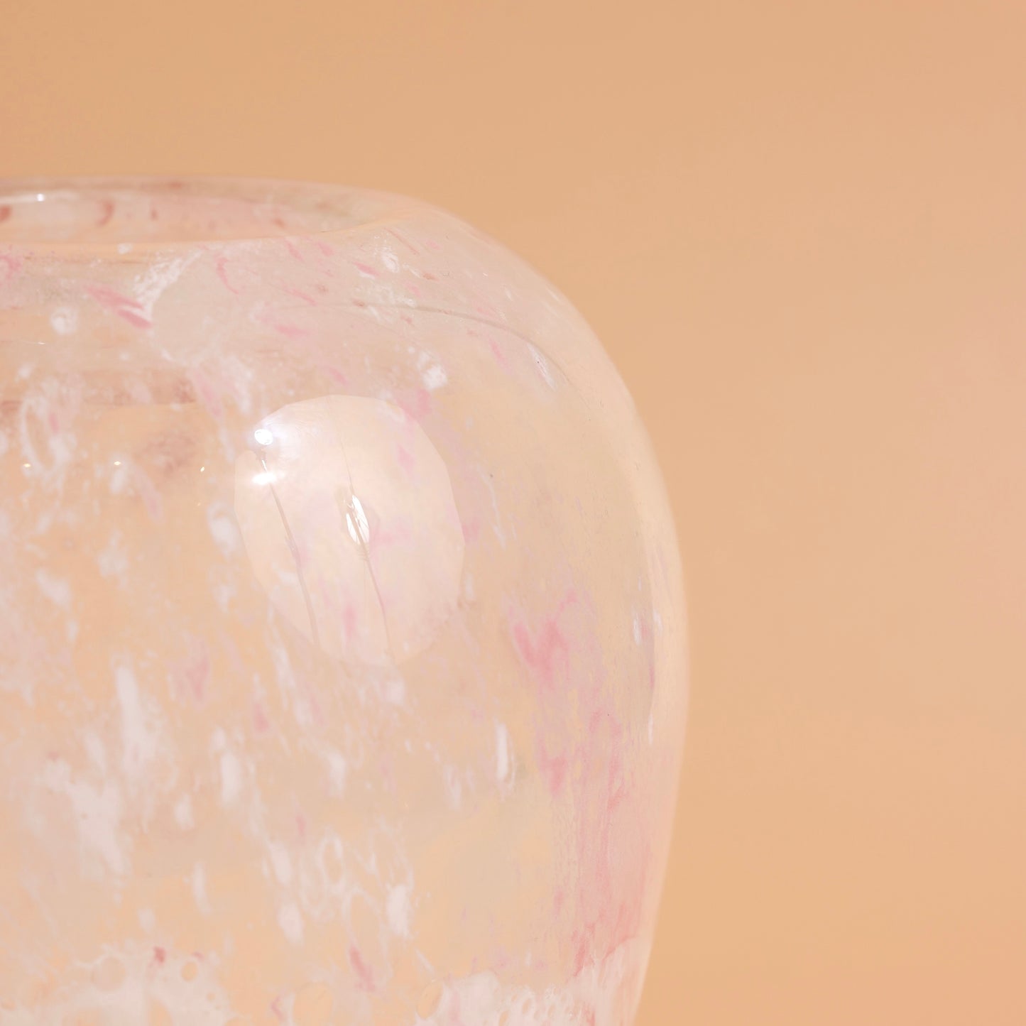 Pink  Frosted Vase